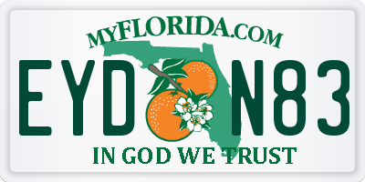 FL license plate EYDN83