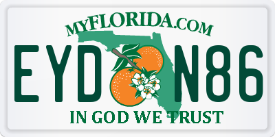 FL license plate EYDN86