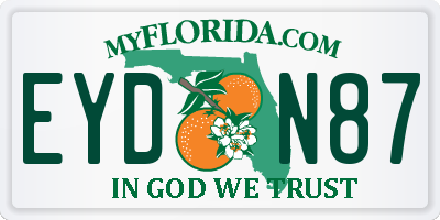 FL license plate EYDN87