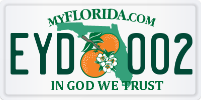 FL license plate EYDO02