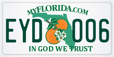 FL license plate EYDO06