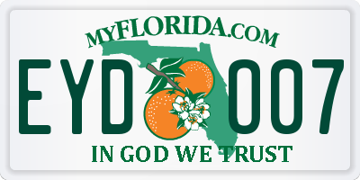 FL license plate EYDO07