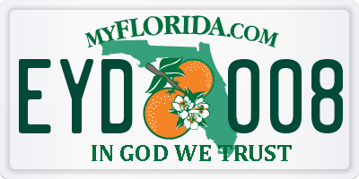 FL license plate EYDO08