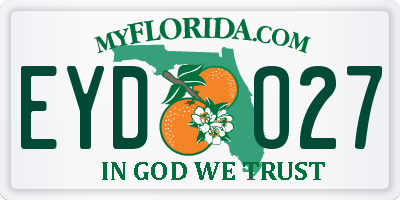 FL license plate EYDO27