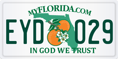 FL license plate EYDO29