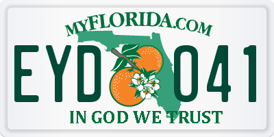 FL license plate EYDO41