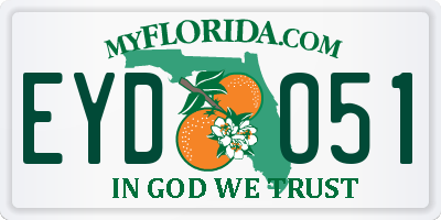 FL license plate EYDO51