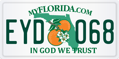 FL license plate EYDO68