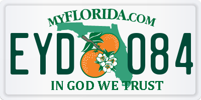 FL license plate EYDO84