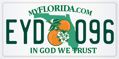 FL license plate EYDO96