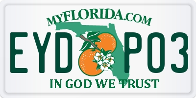 FL license plate EYDP03