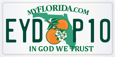 FL license plate EYDP10