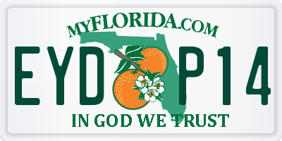 FL license plate EYDP14