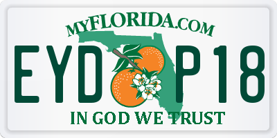 FL license plate EYDP18