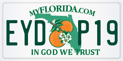 FL license plate EYDP19