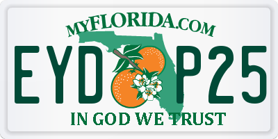 FL license plate EYDP25