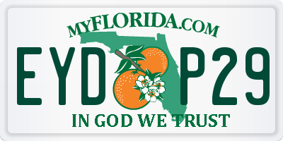 FL license plate EYDP29