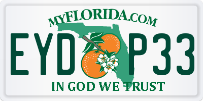 FL license plate EYDP33