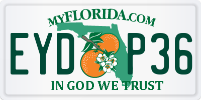 FL license plate EYDP36