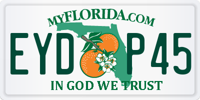 FL license plate EYDP45