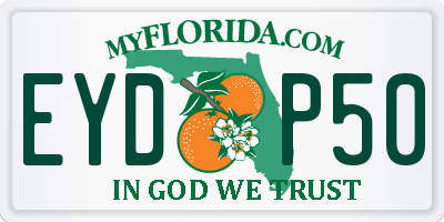 FL license plate EYDP50