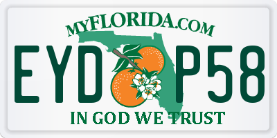 FL license plate EYDP58