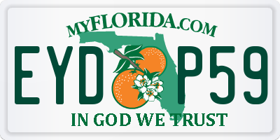 FL license plate EYDP59