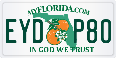 FL license plate EYDP80