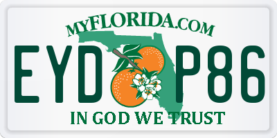 FL license plate EYDP86