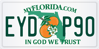 FL license plate EYDP90
