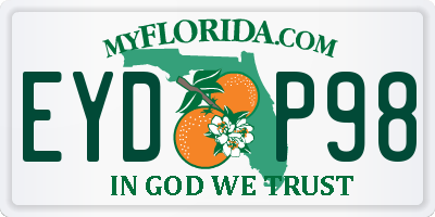 FL license plate EYDP98