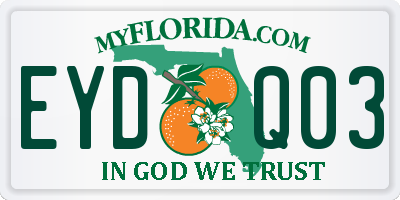 FL license plate EYDQ03