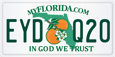 FL license plate EYDQ20