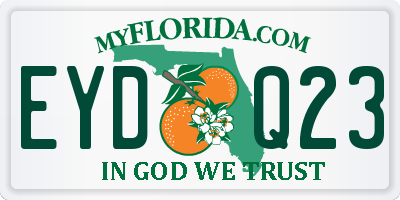 FL license plate EYDQ23