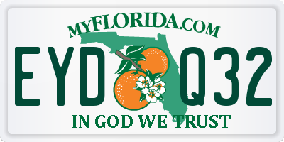FL license plate EYDQ32