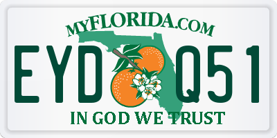 FL license plate EYDQ51