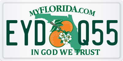 FL license plate EYDQ55
