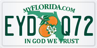 FL license plate EYDQ72