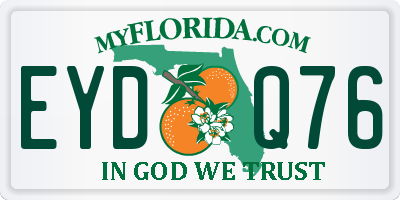 FL license plate EYDQ76