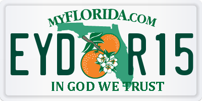 FL license plate EYDR15