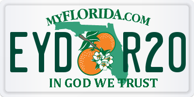 FL license plate EYDR20