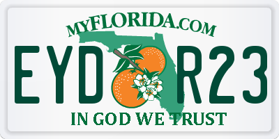 FL license plate EYDR23