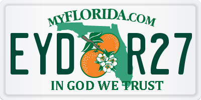 FL license plate EYDR27