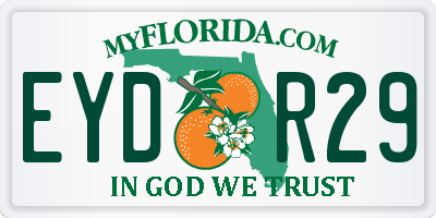 FL license plate EYDR29