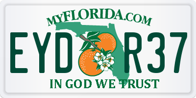 FL license plate EYDR37