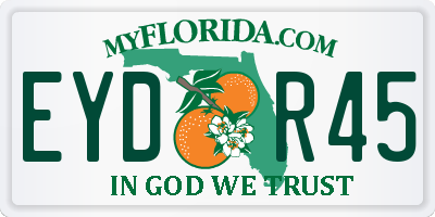 FL license plate EYDR45