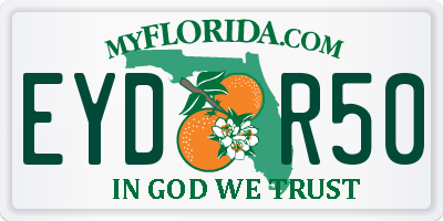 FL license plate EYDR50