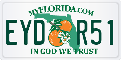 FL license plate EYDR51