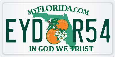 FL license plate EYDR54