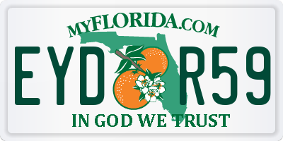 FL license plate EYDR59